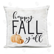 Lettered and Lined | Happy Fall Y'all Phrase Orange Farm Pumpkin Gourd