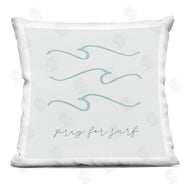 Stupell Studio | Pray for Surf Nautical Beach Phrase Tranquil Waves Printed Pillow