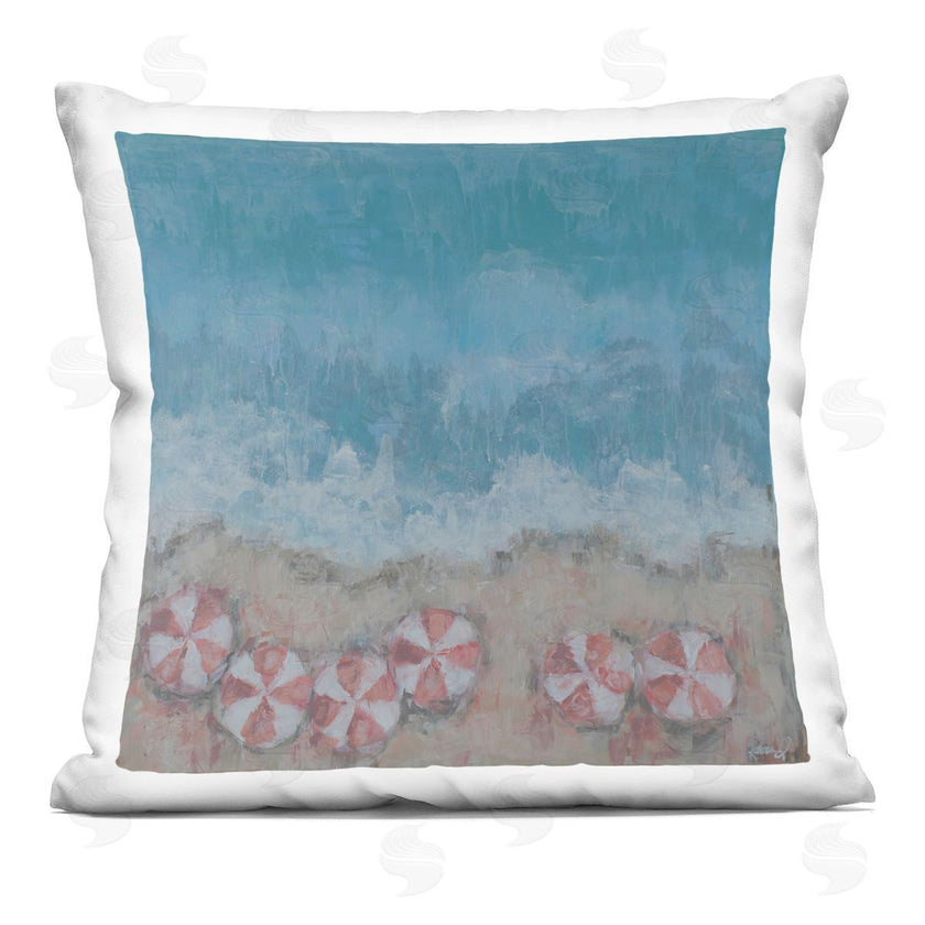 Reesa Qualia | Abstract Ocean Shore Beach Umbrella Coast
