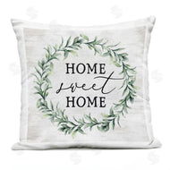 Lettered and Lined | Home Sweet Home Sentiment Green Farmhouse Wreath