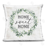 Lettered and Lined | Home Sweet Home Sentiment Green Farmhouse Wreath