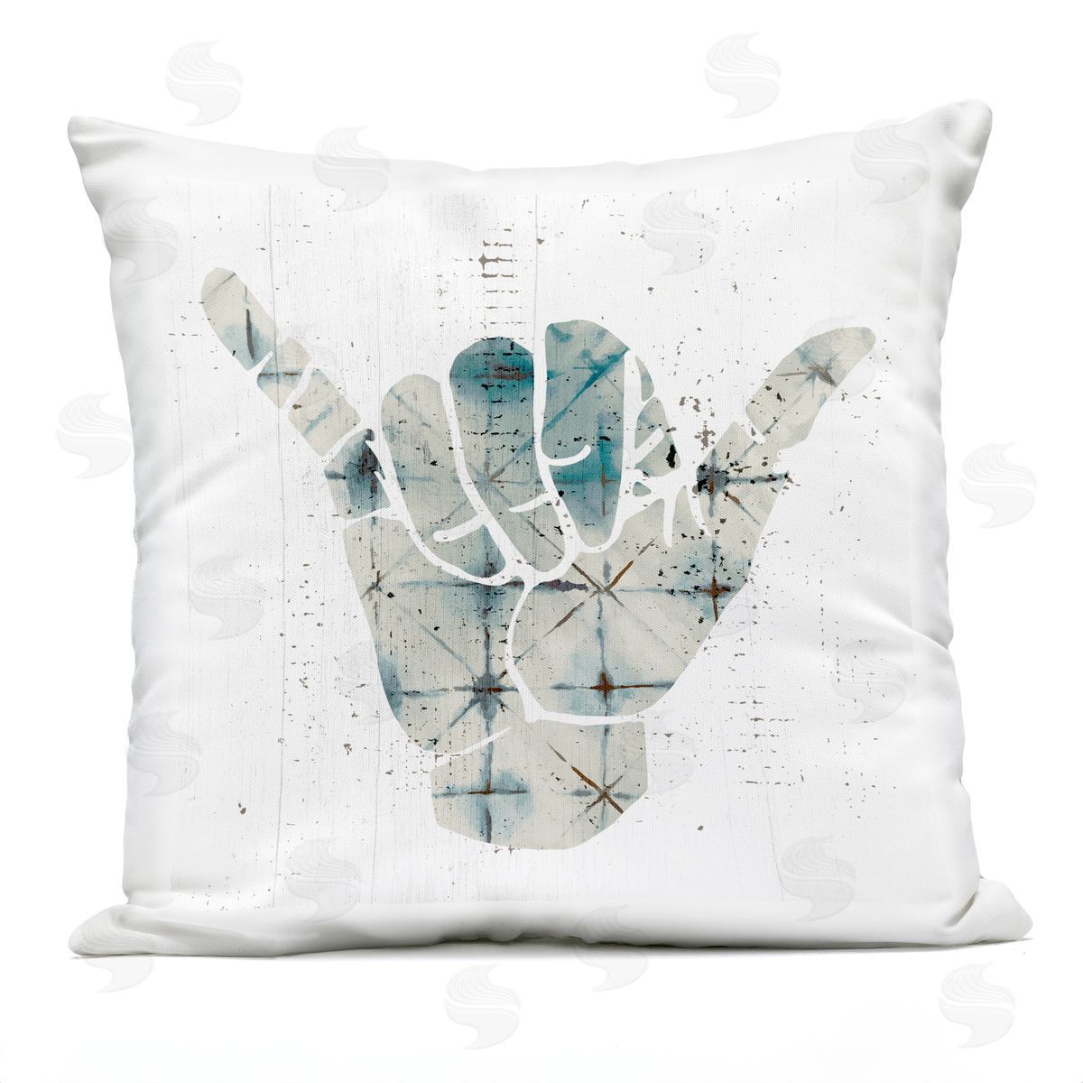 Hang Loose Hand Sign Modern Abstract Pattern Printed Pillow Outdoor Printed Pillow, Home Decor by Stupell Studio