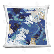 Sue Riger | Modern Blue Swirl Busy Abstract Composition
