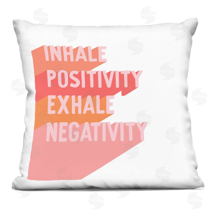 Hey Bre! Creative Studio | Inhale Positivity Exhale Negativity Motivational Phrase Pink Pop