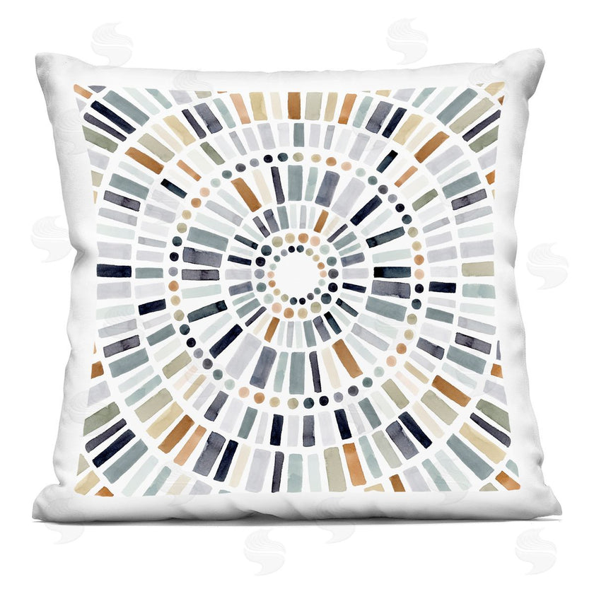 Victoria Barnes | Abstract Rustic Mosaic Circle Pattern Illustration
