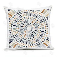 Victoria Barnes | Bold Rustic Abstract Mosaic Circle Pattern Illustration