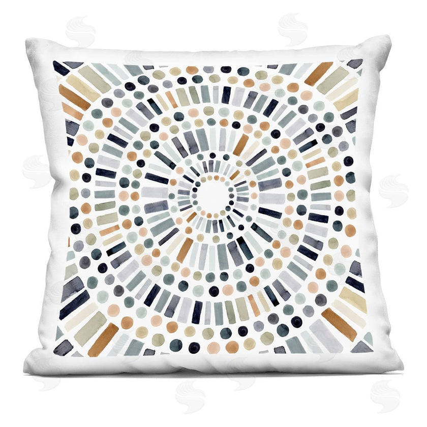 Victoria Barnes | Bold Rustic Abstract Mosaic Circle Pattern Illustration