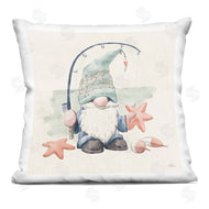 Janelle Penner | Summer Beach Fishing Gnome Holding Starfish