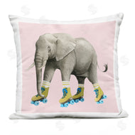 Grace Popp | Quirky Elephant Roller Skating Retro Pink
