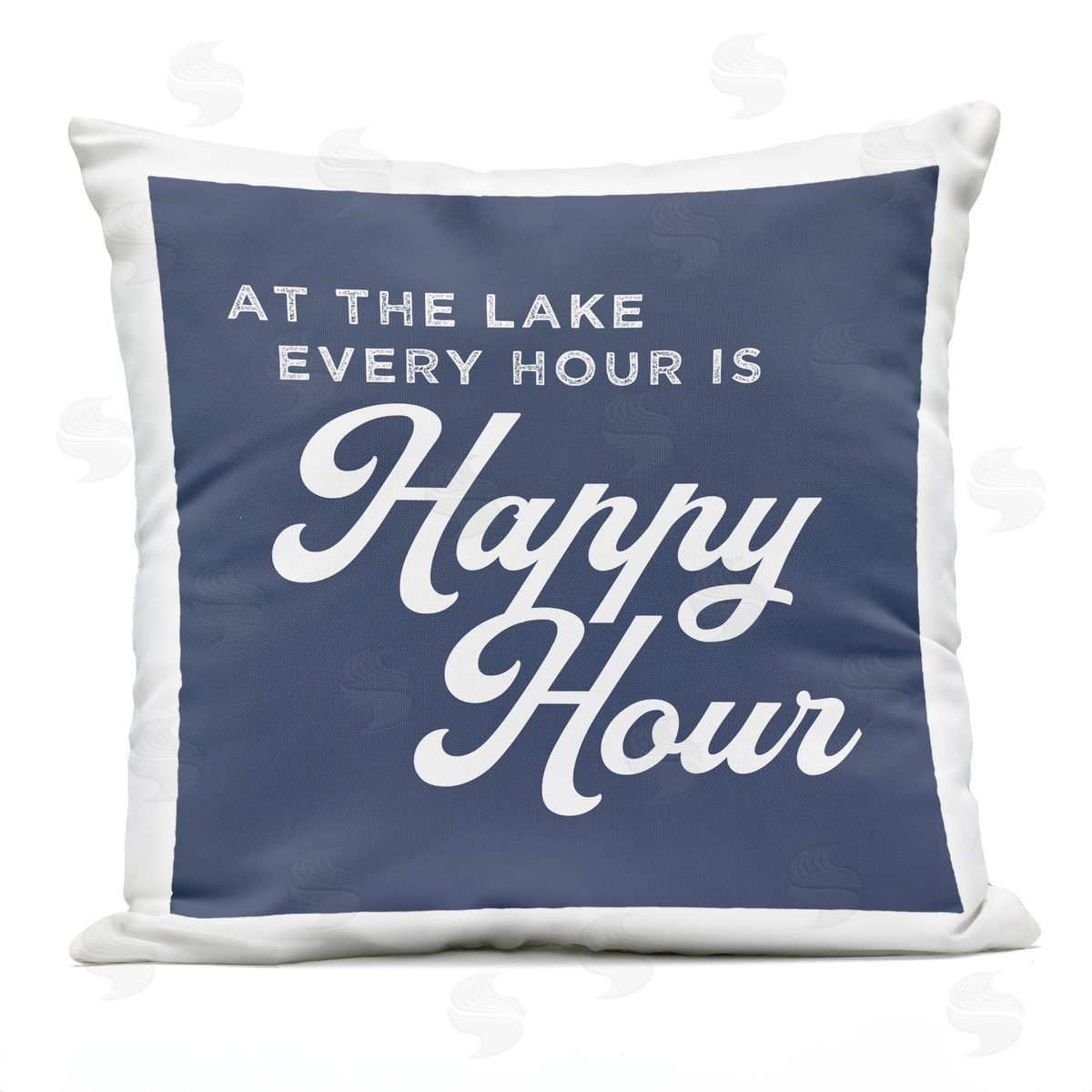 Every Hour is Happy Hour Lake House Phrase Printed Pillow Outdoor Printed Pillow, Home Decor by Stupell Studio