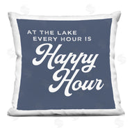 Stupell Studio | Every Hour is Happy Hour Lake House Phrase Printed Pillow
