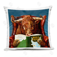 Lucia Heffernan | Reading Longhorn Bull Red Sofa Animal Farm Literature