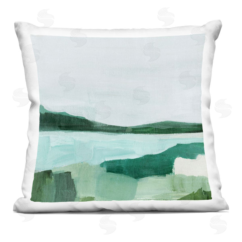Annie Warren | Abstract Flowing Lake Green Nature