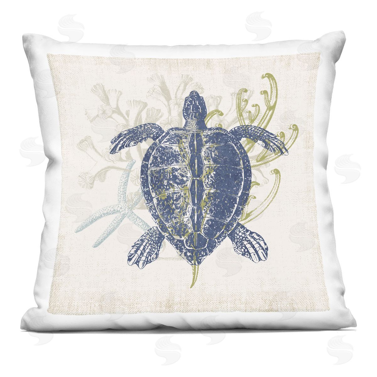 Swimming Turtle Aquatic Ocean Sea Life Decorative Printed Pillow, Home Decor by Victoria Barnes