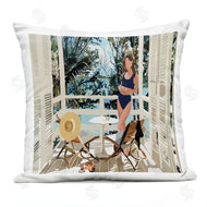 Amelia Noyes | Lounging Woman Coastal Beach Balcony