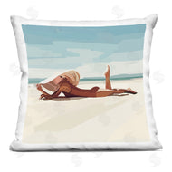 Amelia Noyes | Lounging Woman Tropical Beach Shoreline