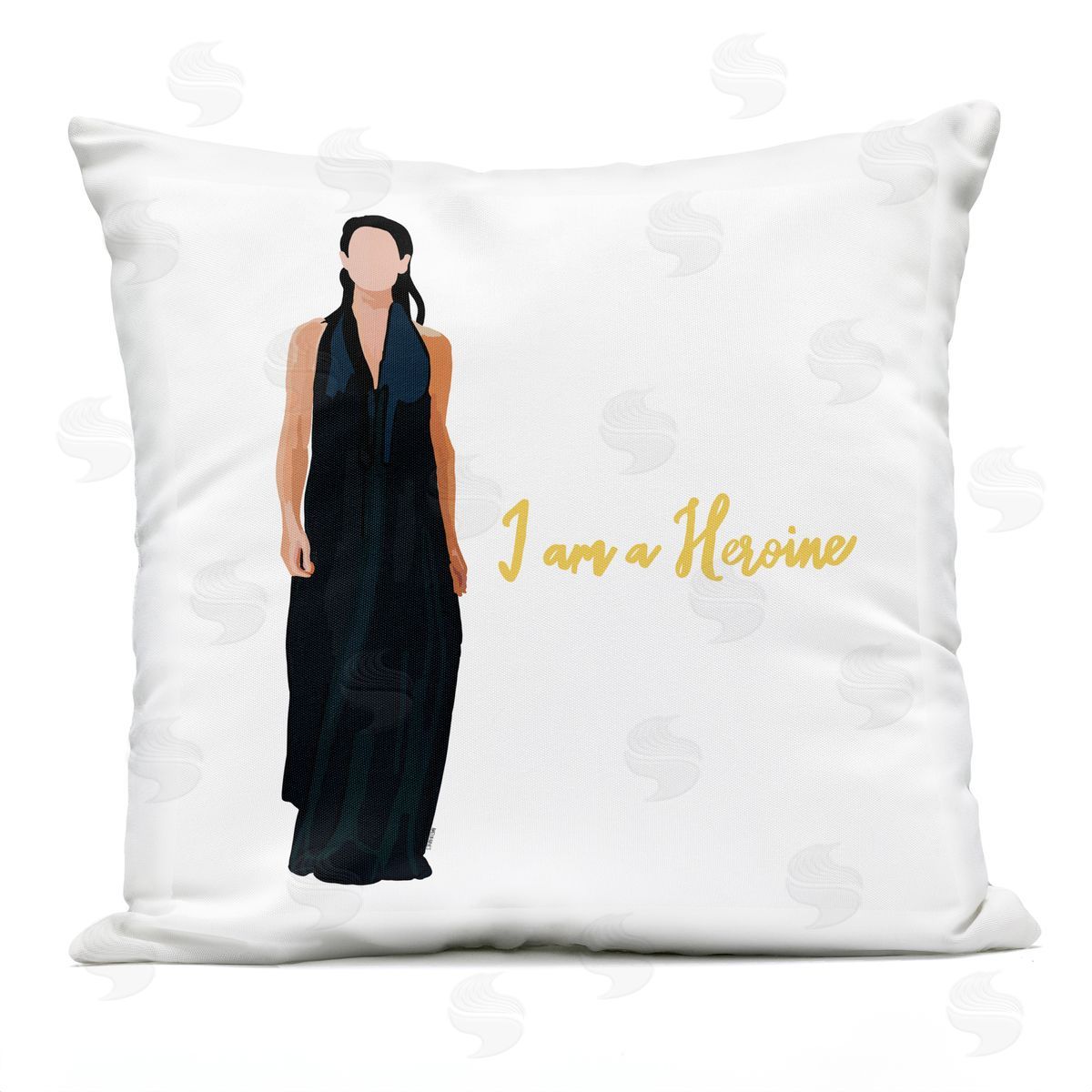 I Am A Heroine Motivational Fashion Woman Outdoor Printed Pillow, Home Decor by Amelia Noyes