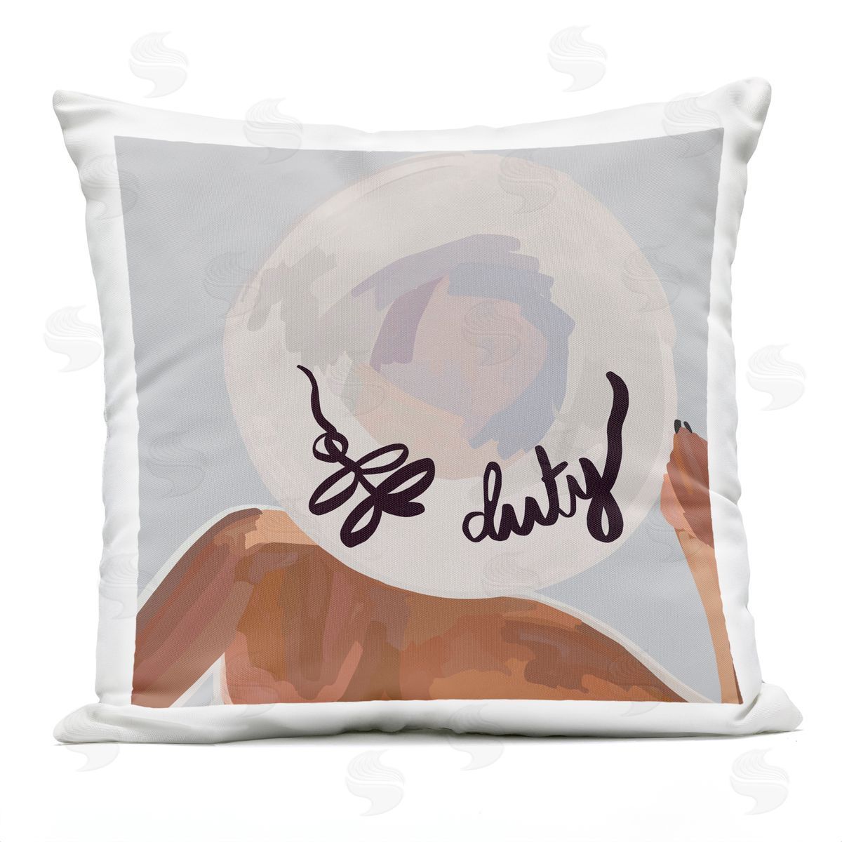Off Duty Glam Woman Tropical Beach Fashion Outdoor Printed Pillow, Home Decor by Amelia Noyes