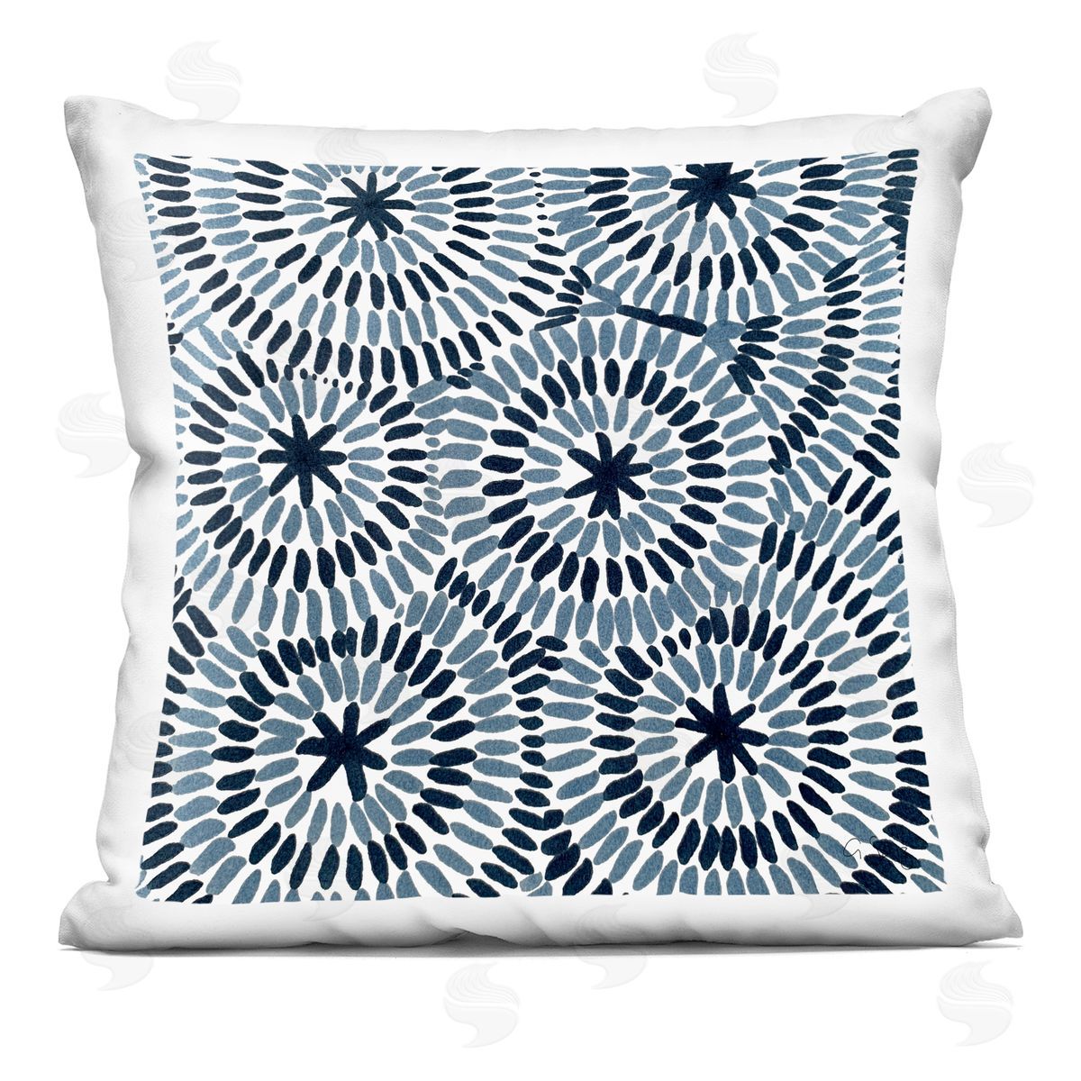 Geometric Circles Layered Abstract Pattern Decorative Printed Pillow, Home Decor by Ale Saiz Studio