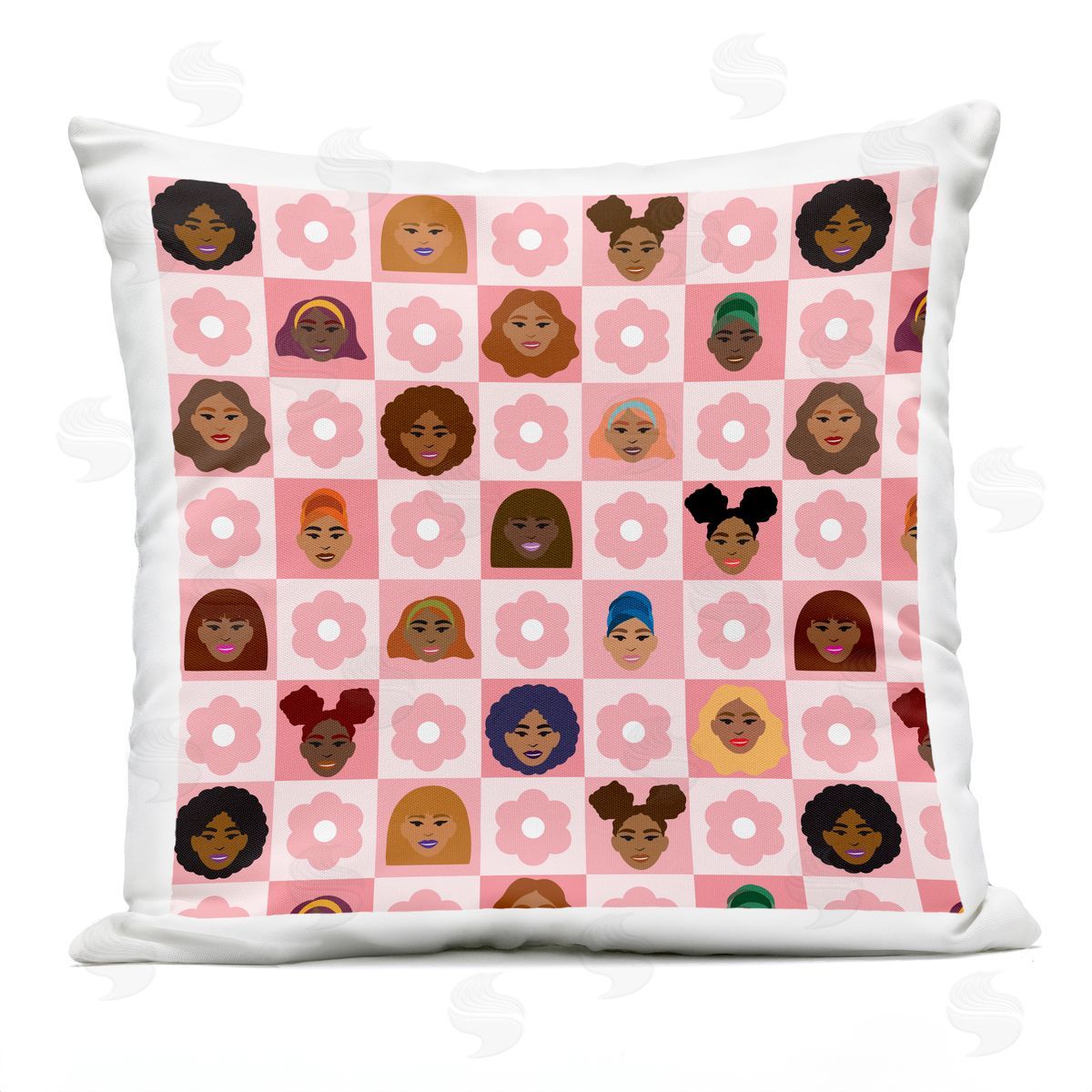 Varied Patterned Girls Pink Flower Blossoms Outdoor Printed Pillow, Home Decor by Hey Bre! Creative Studio