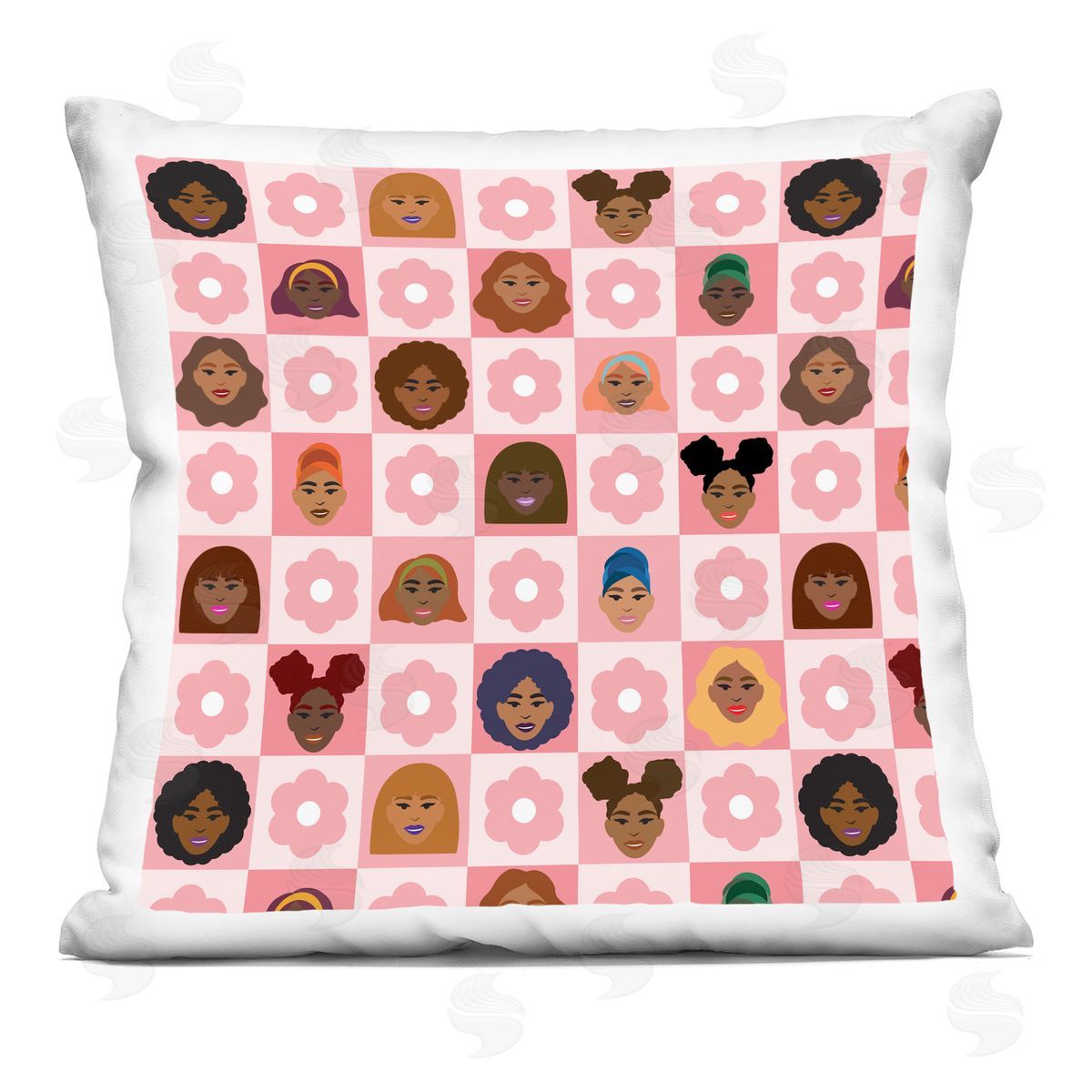 Varied Patterned Girls Pink Flower Blossoms Decorative Printed Pillow, Home Decor by Hey Bre! Creative Studio