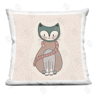 Birgit Maria Kiennast | Whimsical Patterned Cat Smiling Animal