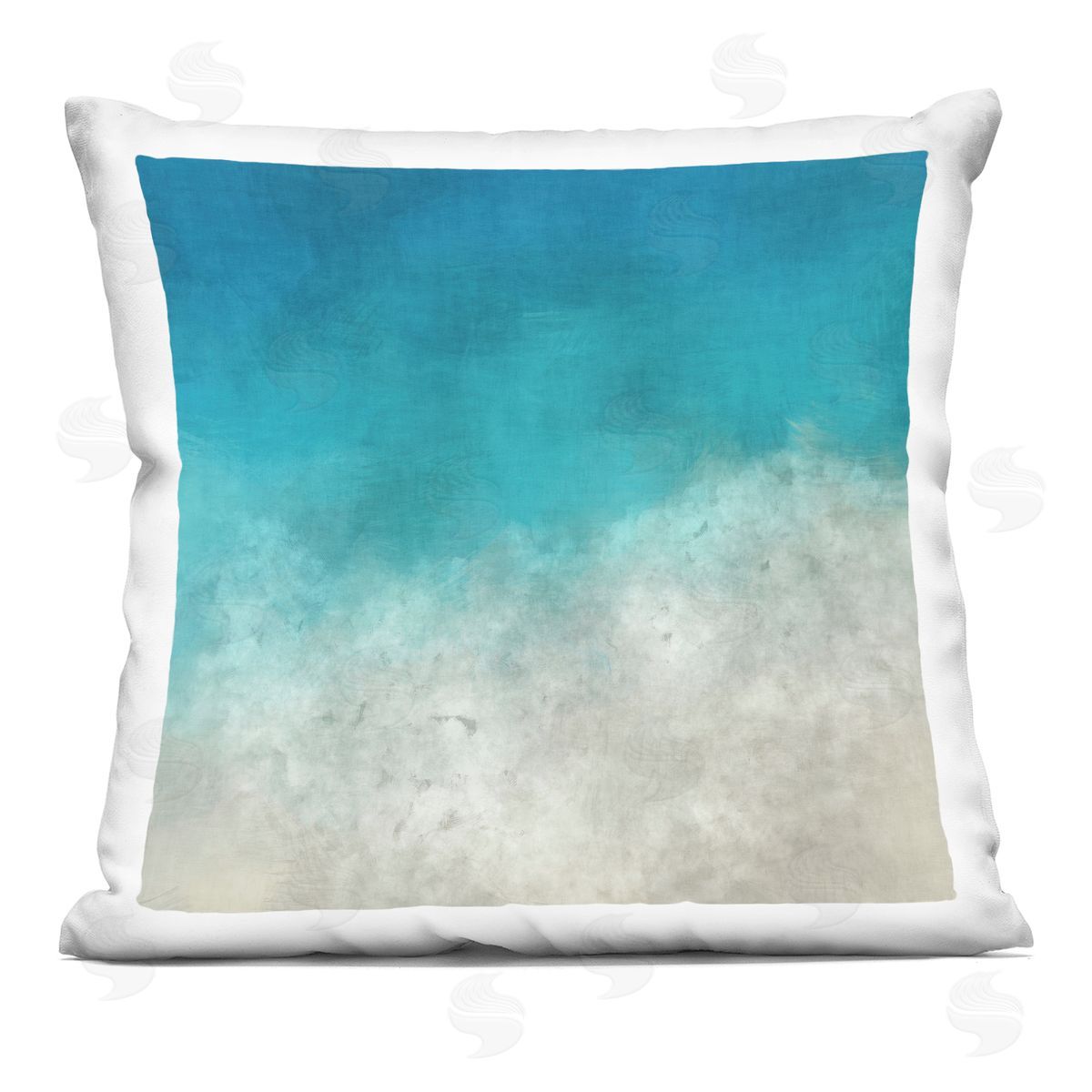 Aerial Beach Coast Shoreline View Decorative Printed Pillow, Home Decor by Alpenglow Workshop