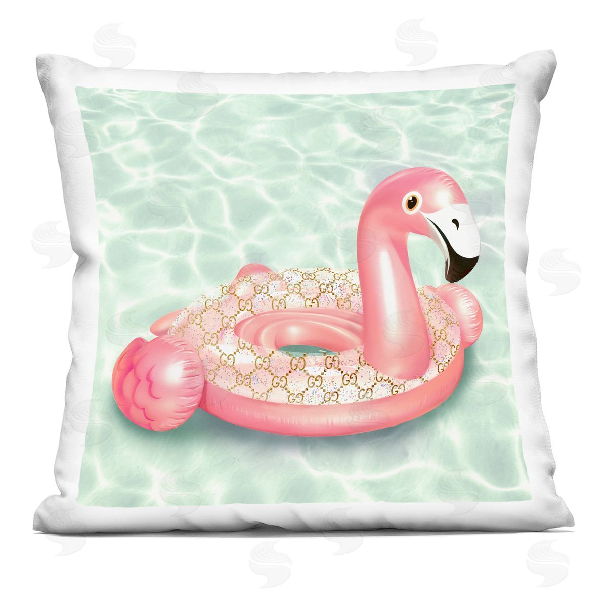 Tropical Flamingo Fashion Pool Float Decorative Printed Pillow, Home Decor by Ziwei Li