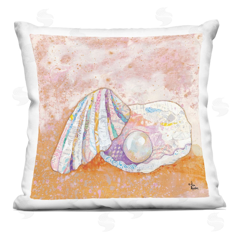 Lisa Morales | Collaged Clamshell Pearl Nautical Beach Shore