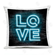 Martina Pavlova | Love Blue Neon Letters Design