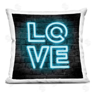 Martina Pavlova | Love Blue Neon Letters Design