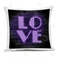 Martina Pavlova | Purple Neon Love Word Urban Design