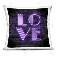 Martina Pavlova | Purple Neon Love Word Urban Design