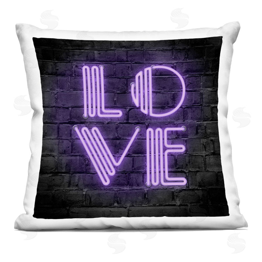 Martina Pavlova | Purple Neon Love Word Urban Design