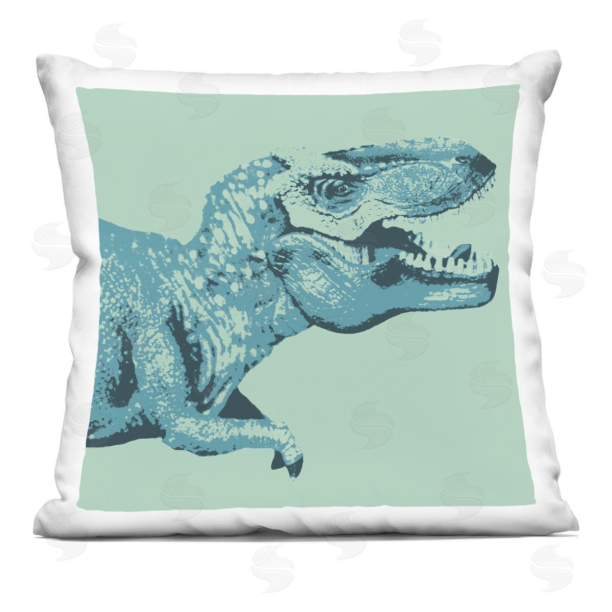 Roaring T-Rex Pop Style Dinosaur Decorative Printed Pillow, Home Decor by Stupell Studio