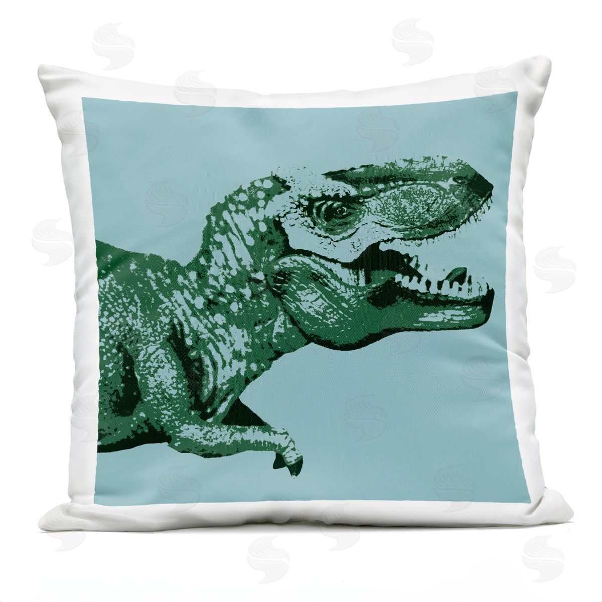 Fierce Dinosaur Stencil Style T-Rex Outdoor Printed Pillow, Home Decor by Stupell Studio