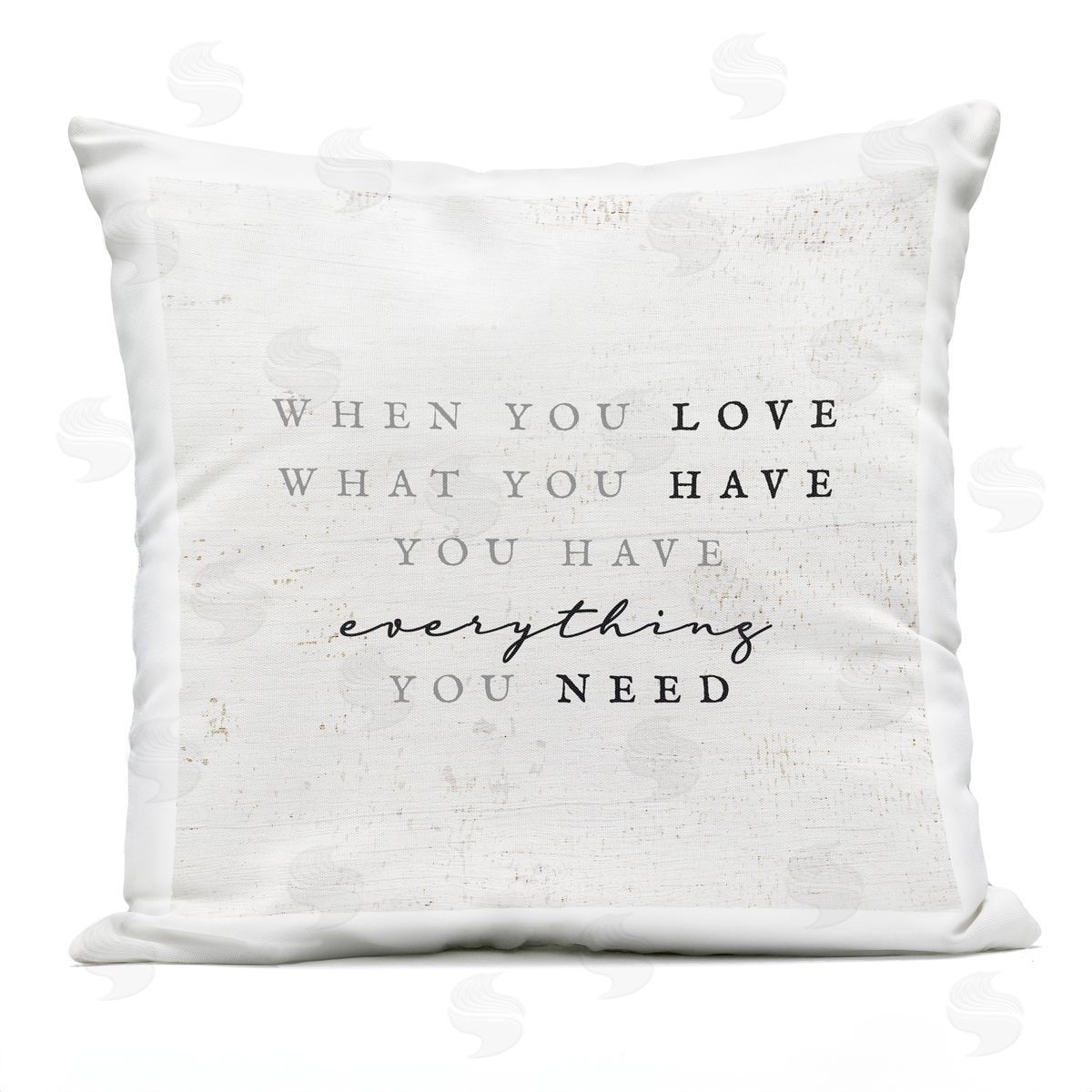 Motivational Birch Pattern Love Phrase Outdoor Printed Pillow, Home Decor by Stupell Studio