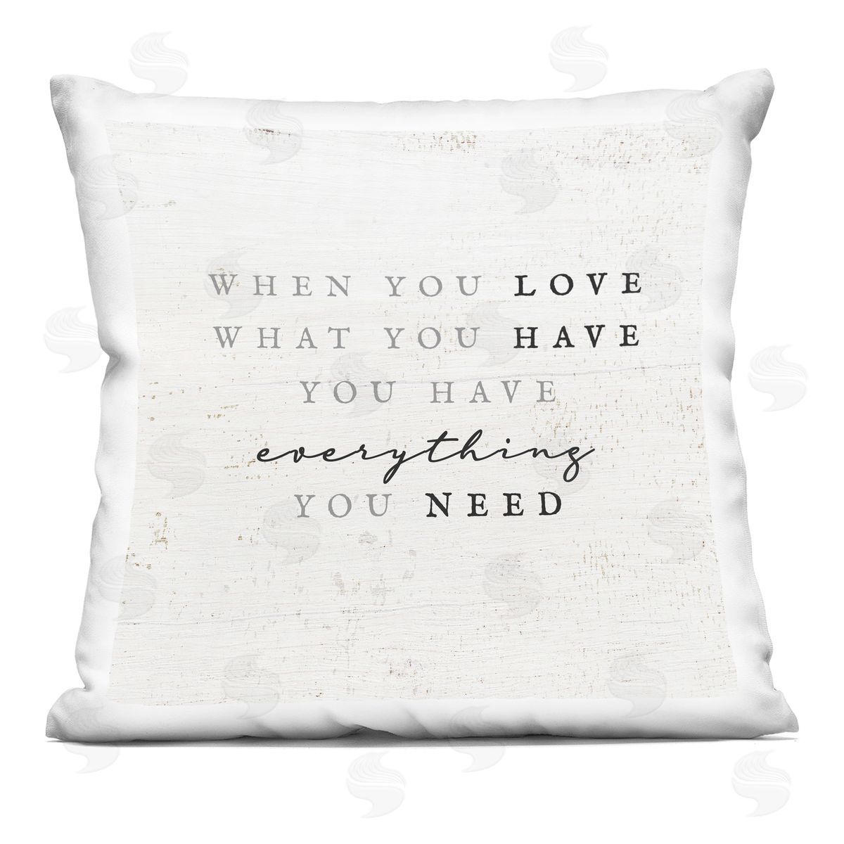 Motivational Birch Pattern Love Phrase Decorative Printed Pillow, Home Decor by Stupell Studio