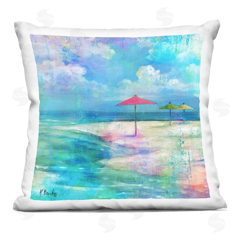 Paul Brent | Coastal Beach Umbrella Shoreline Scene