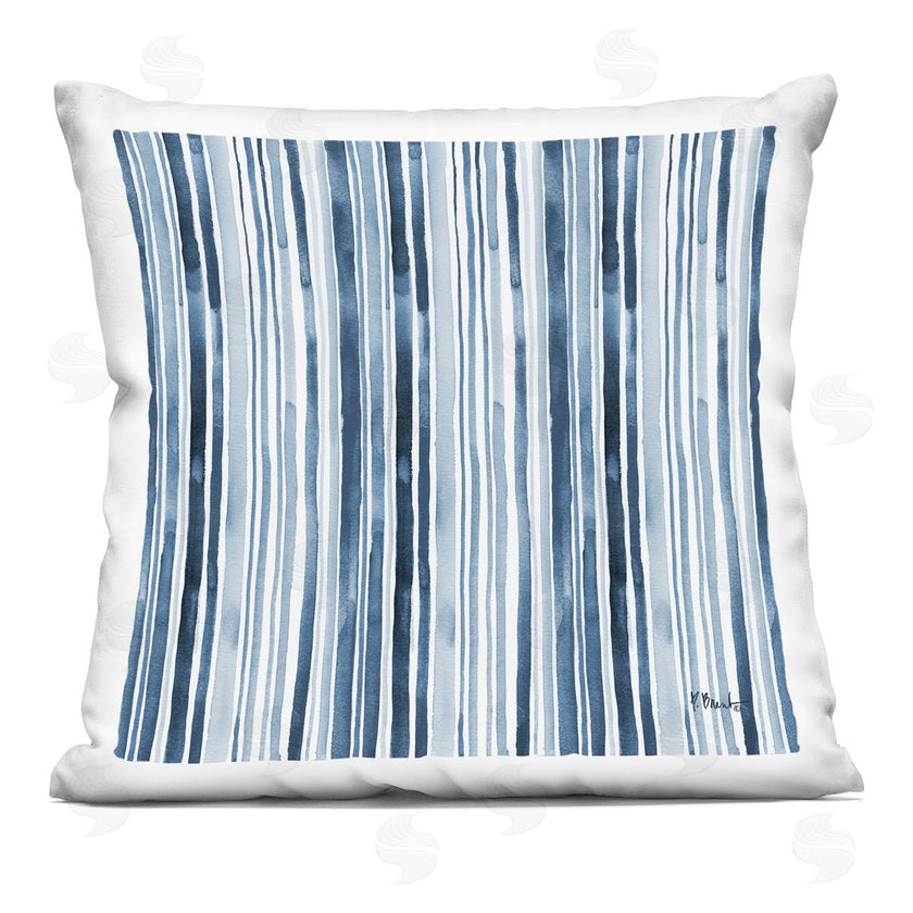 Paul Brent | Asymmetrical Blue Stripes Watercolor Pattern