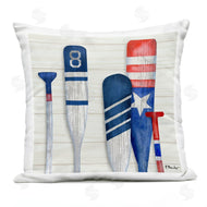 Paul Brent | Patriotic Lake Cabin Boating Oars