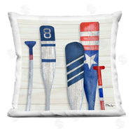 Paul Brent | Patriotic Lake Cabin Boating Oars