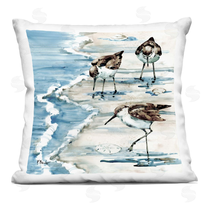 Paul Brent | Sandpipers Among Seashells Coastal Beach