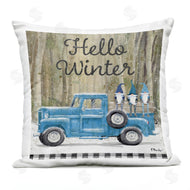 Paul Brent | Hello Winter Tartan Blue Gnomes Truck