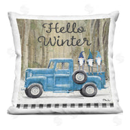 Paul Brent | Hello Winter Tartan Blue Gnomes Truck