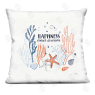 Janelle Penner | Happiness Quote Seashell Coral Outlines