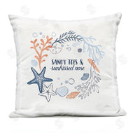 Janelle Penner | Beach Lover Phrase Starfish Coral Border