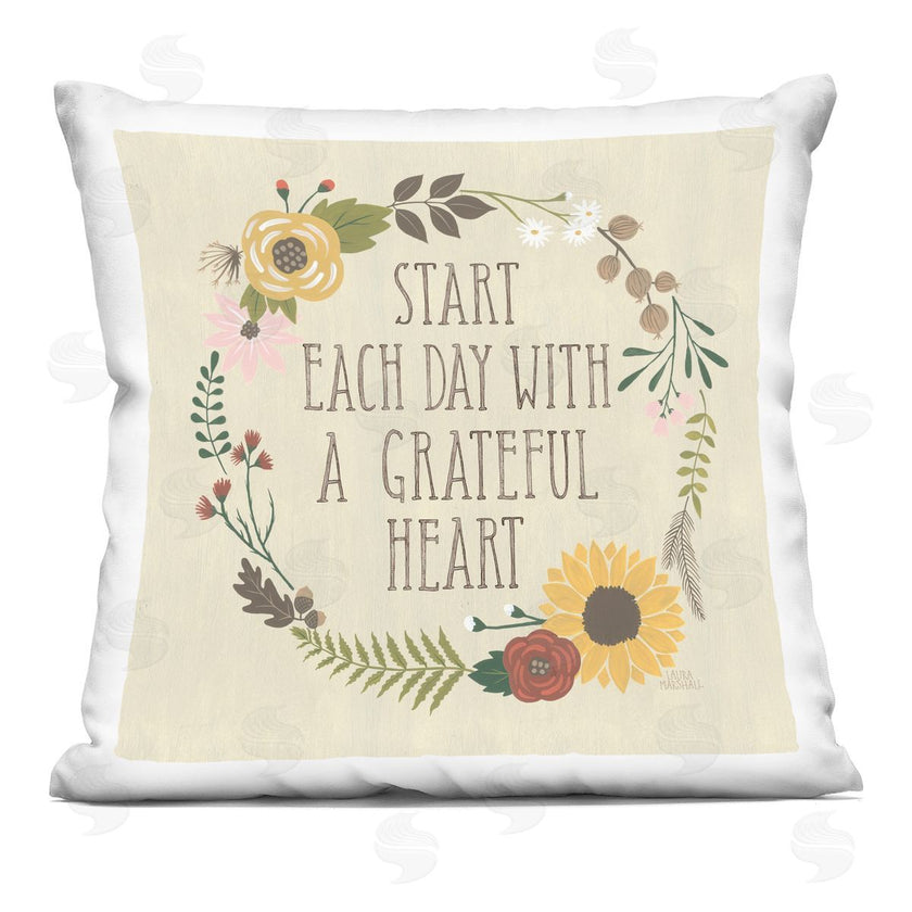 Laura Marshall | Grateful Heart Botanical Bordered Phrase