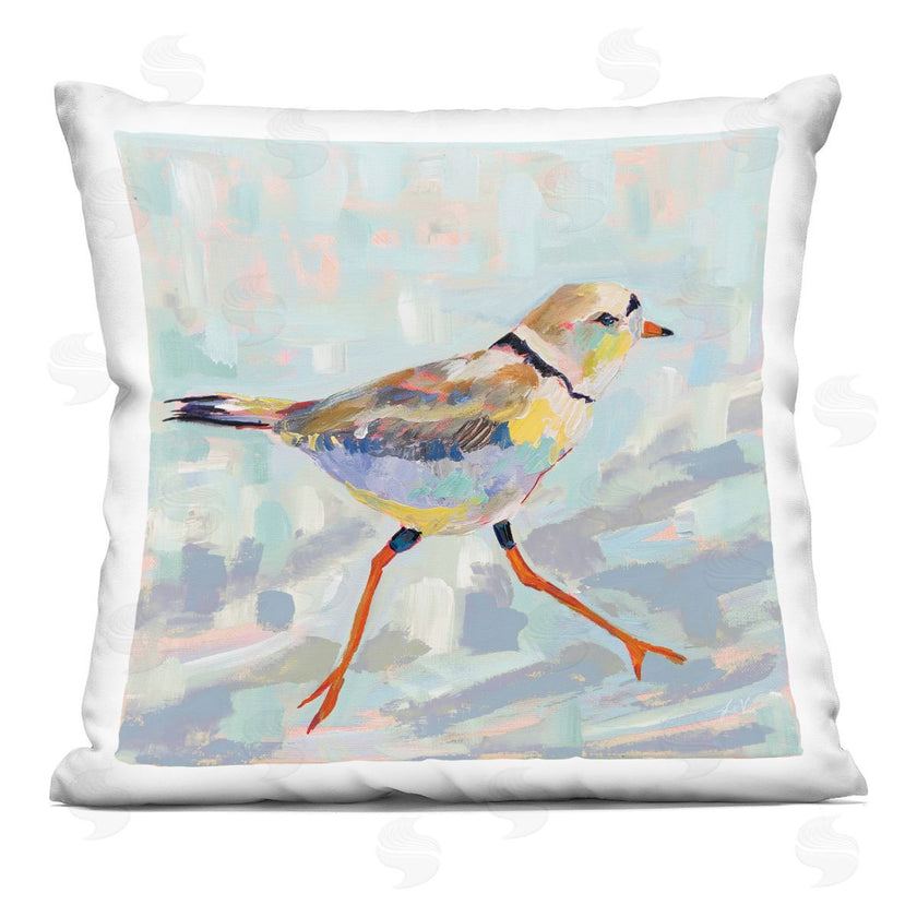 Jeanette Vertentes | Little Bird Stepping Blue Blocked Background