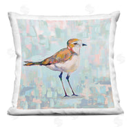 Jeanette Vertentes | Small Brown Bird Pastel Blocked Background